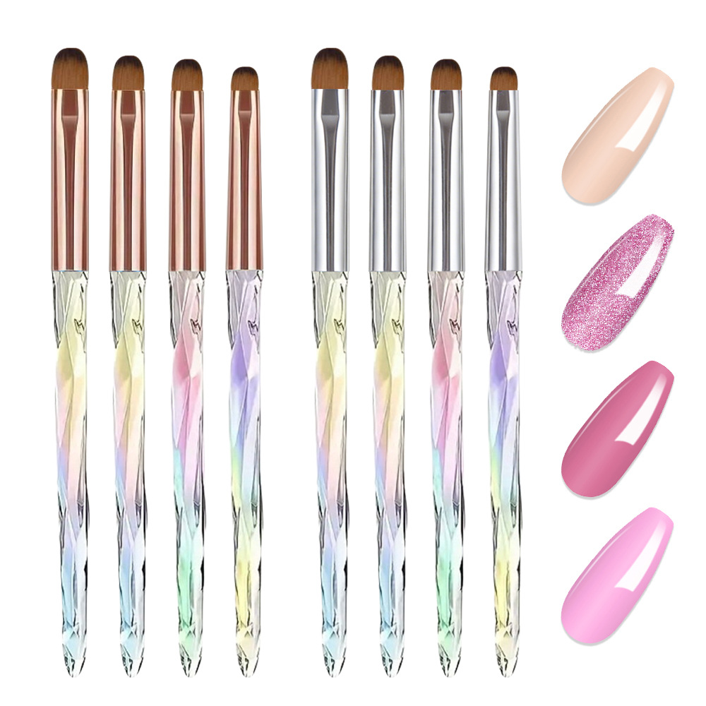 Nail Art Quotes - ネイルアートデザイン用ネイルブラシ、ネイルチップディスプレイペイントツール、UVジェルDIYペイントペンライナー、プロ用マニキュアブラシセット