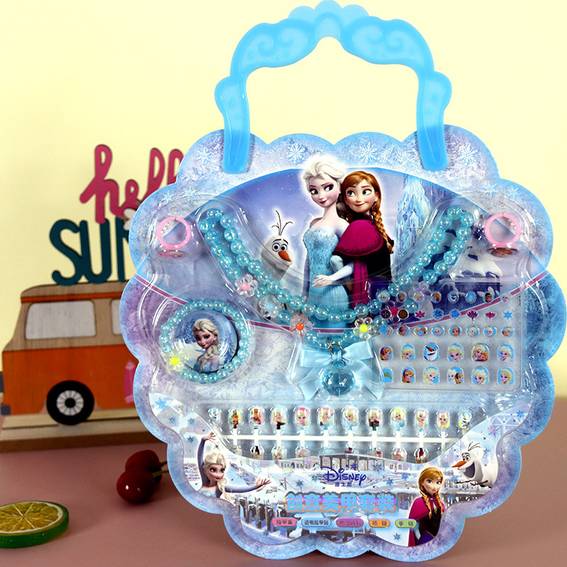 Nail Art Quotes - アナと雪の女王ネイルステッカーネックレスドレスアップセット、アナと雪の女王マーメイドネイルアート宝石ネックレスパーティーギフト