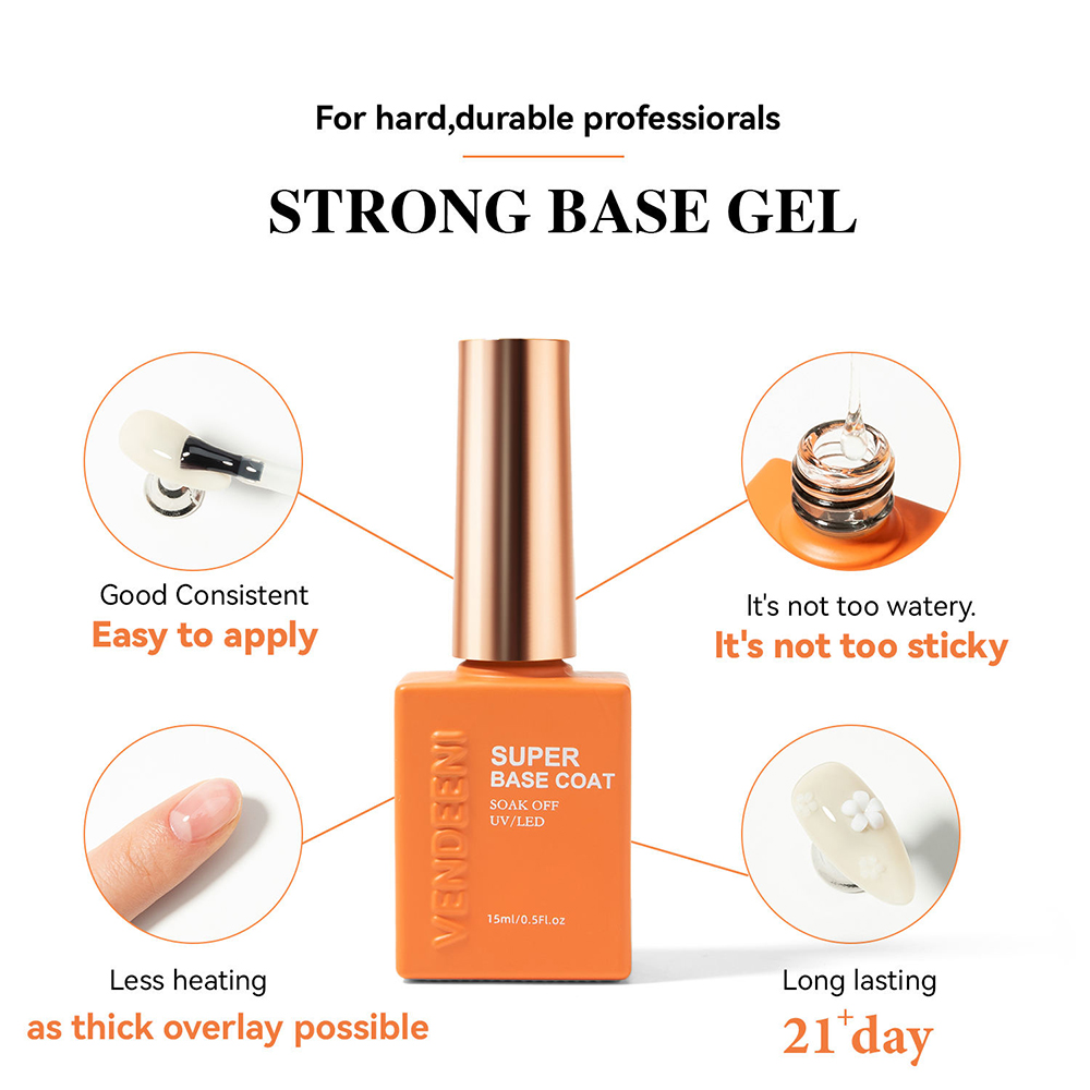 Vendeeni TPO HEMA FREE スーパーベース - Peel Off Base Coat のレビューと価格