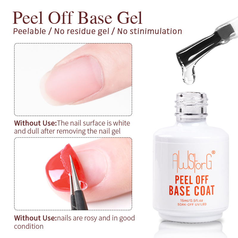 AWStorG 15 ミリリットルピールオフベースコート U - Peel Off Base Coat のレビューと価格