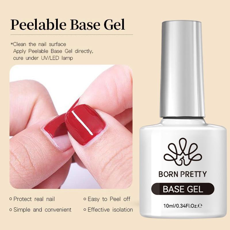 BORN PRETTY ピールオフベースジェルロングウェアス - Peel Off Base Coat のレビューと価格
