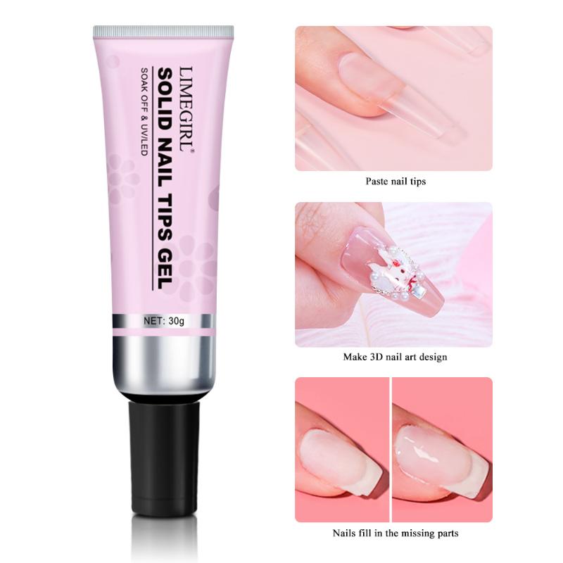 30g ソフト透明ネイルチップジェル 強力接着剤 UVソーク - Nail Art Extension のレビューと価格